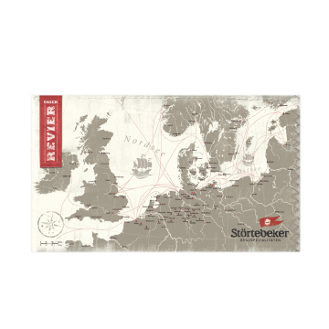Störtebeker Seekarte zum aufhängen an der Wand.